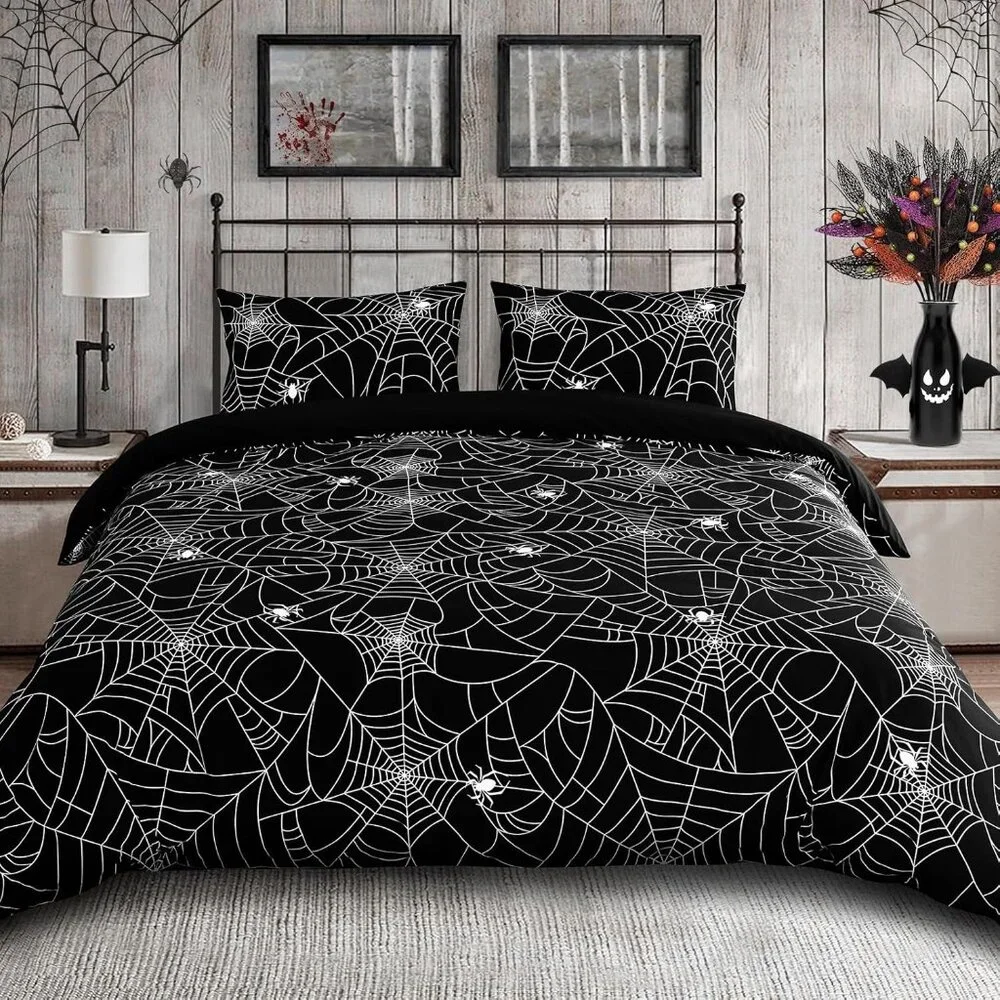 3 Piece Halloween Duvet Cover Queen Size